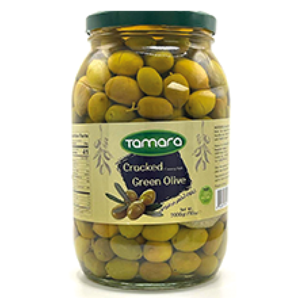 crached green olive 